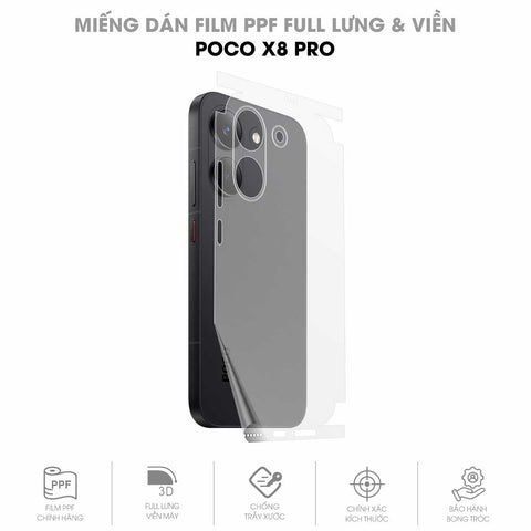 Miếng Dán PPF POCO X8 Pro Mặt Lưng Full Viền
