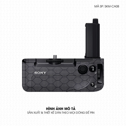 Dán Skin Đế Pin Vân Carbon Fiber Xám | SKM-CA08