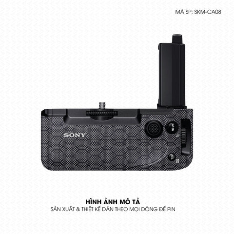 Dán Skin Đế Pin Vân Carbon Fiber Xám | SKM-CA08