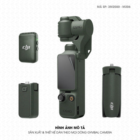 Dán Skin 3M Đổi Màu Gimbal Camera Xanh Quân Đội | 3M2080-M206
