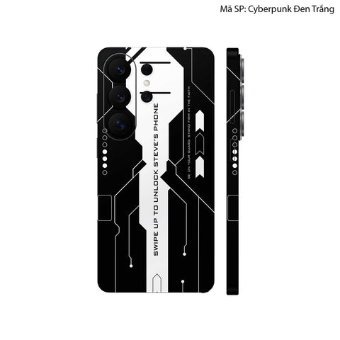 Dán Skin Galaxy S26 Series Hình Cyberpunk Đen Trắng 03