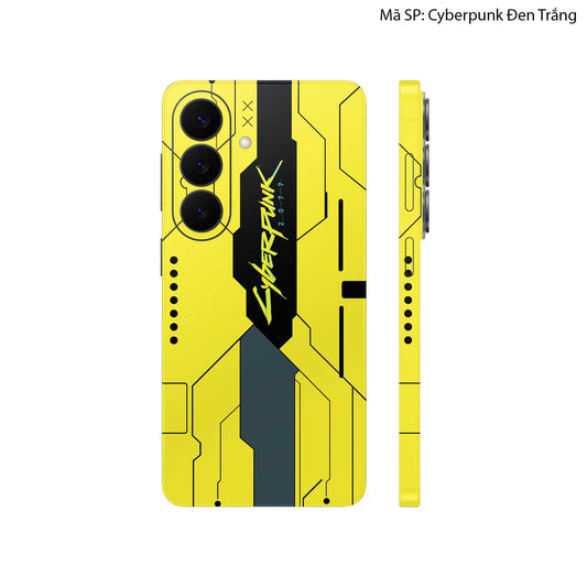 Dán Skin Galaxy S26 Series Hình Cyberpunk Đen Vàng 01