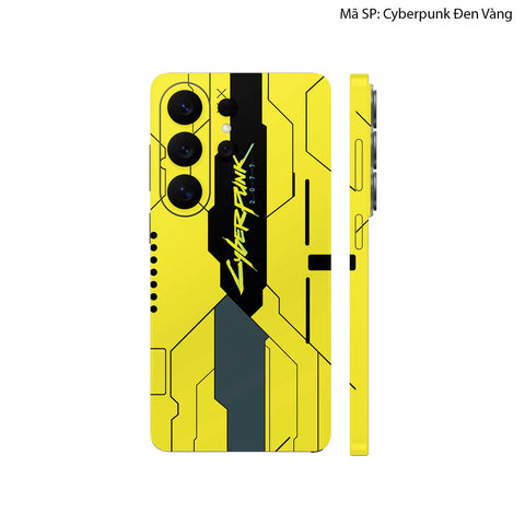 Dán Skin Galaxy S26 Series Hình Cyberpunk Đen Vàng 01