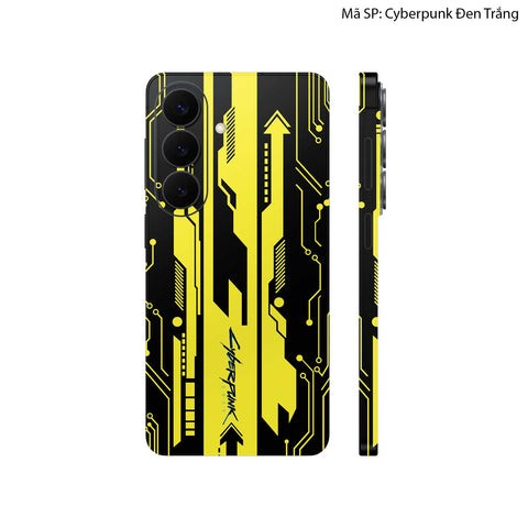 Dán Skin Galaxy S26 Series Hình Cyberpunk Đen Vàng 03