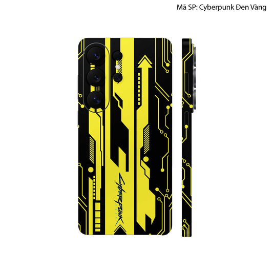 Dán Skin Galaxy S26 Series Hình Cyberpunk Đen Vàng 03