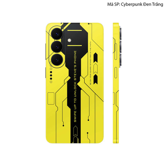 Dán Skin Galaxy S26 Series Hình Cyberpunk Đen Vàng 04