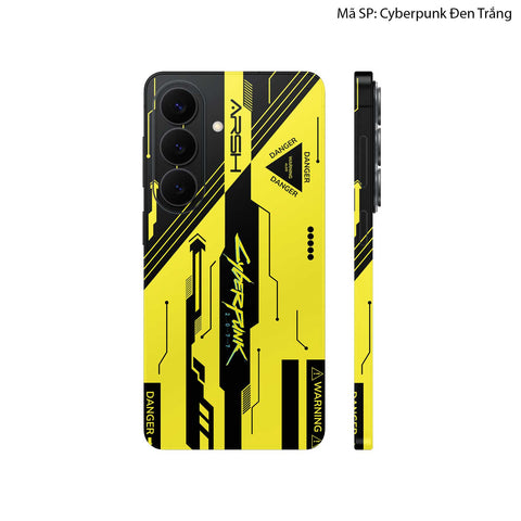 Dán Skin Galaxy S26 Series Hình Cyberpunk Đen Vàng 06
