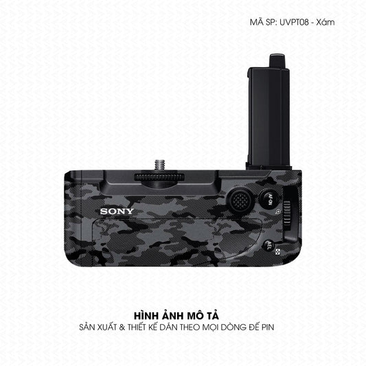 Dán Skin Đế Pin Vân Nổi Camo Urban Xám | UVPT08