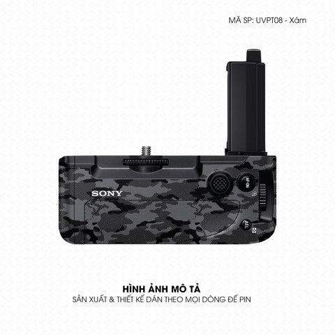 Dán Skin Đế Pin Vân Nổi Camo Urban Xám | UVPT08