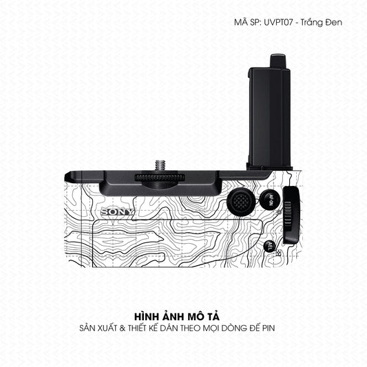 Dán Skin Đế Pin Vân Nổi Pattern AZ Trắng Đen | UVPT07