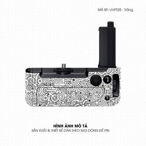 Dán Skin Đế Pin Vân Nổi Pattern Machine Trắng | UVPT25