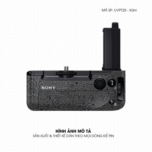 Dán Skin Đế Pin Vân Nổi Pattern Machine Xám | UVPT25