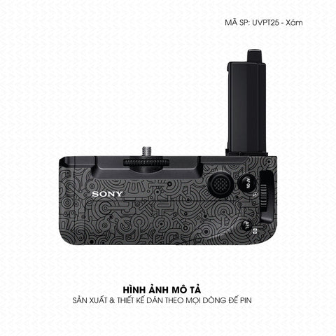 Dán Skin Đế Pin Vân Nổi Pattern Machine Xám | UVPT25