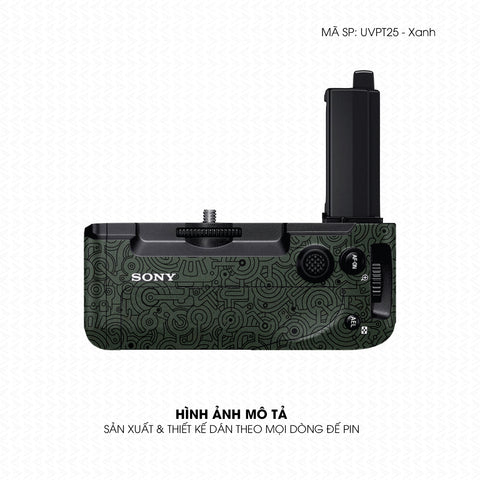 Dán Skin Đế Pin Vân Nổi Pattern Machine Xanh Midnight | UVPT25