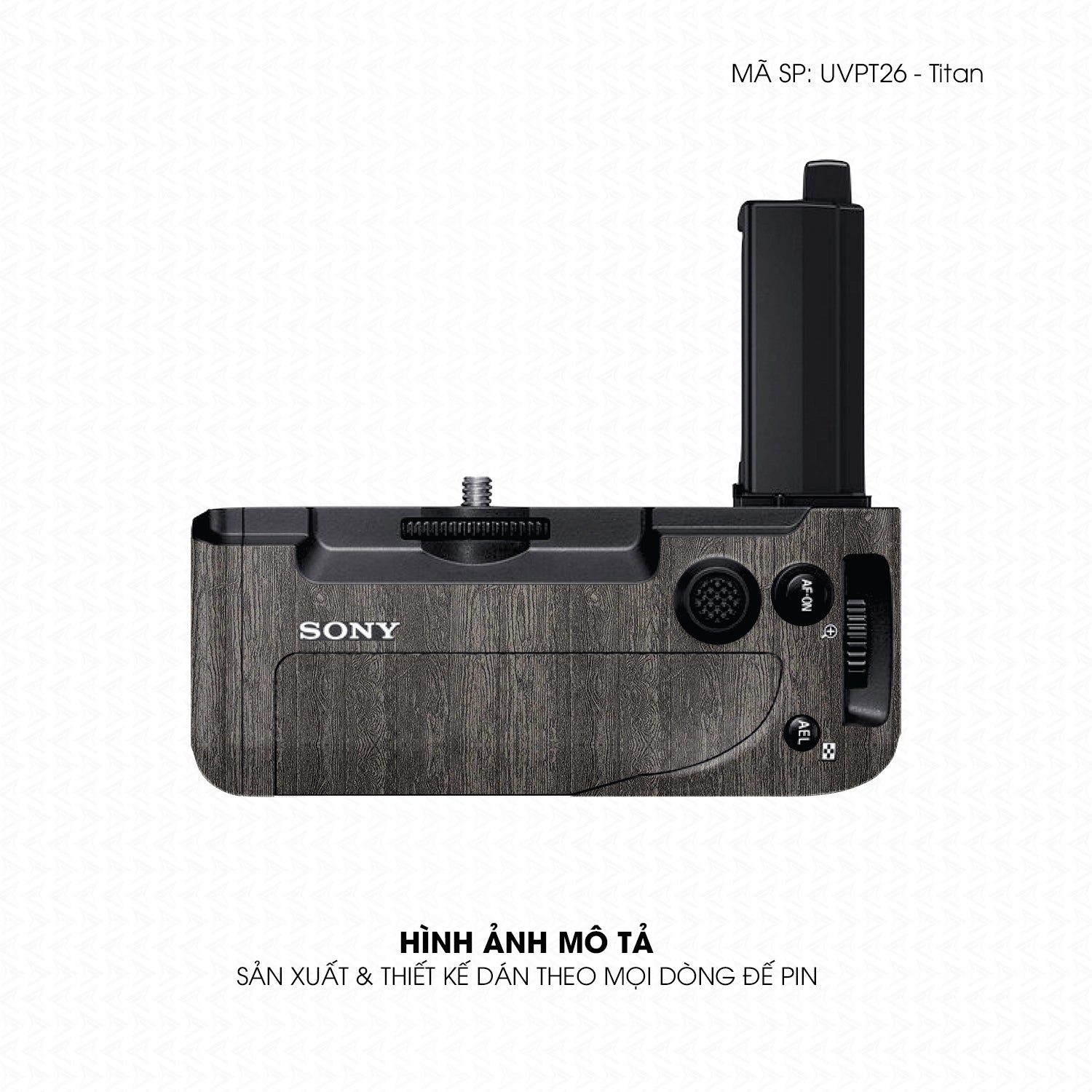 Dán Skin Đế Pin Vân Nổi Pattern Wood Titan | UVPT26