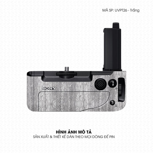 Dán Skin Đế Pin Vân Nổi Pattern Wood Trắng | UVPT26