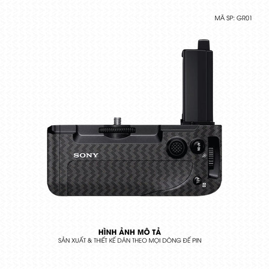 Dán Skin Đế Pin Vân Nổi Pattern Grey GR01 | UVPT29