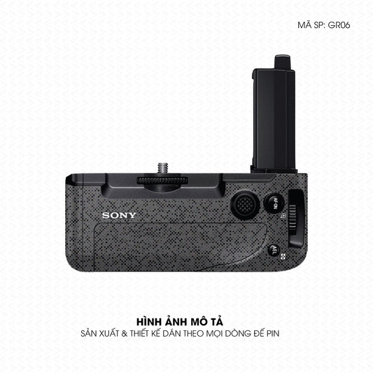 Dán Skin Đế Pin Vân Nổi Pattern Grey GR06 | UVPT29