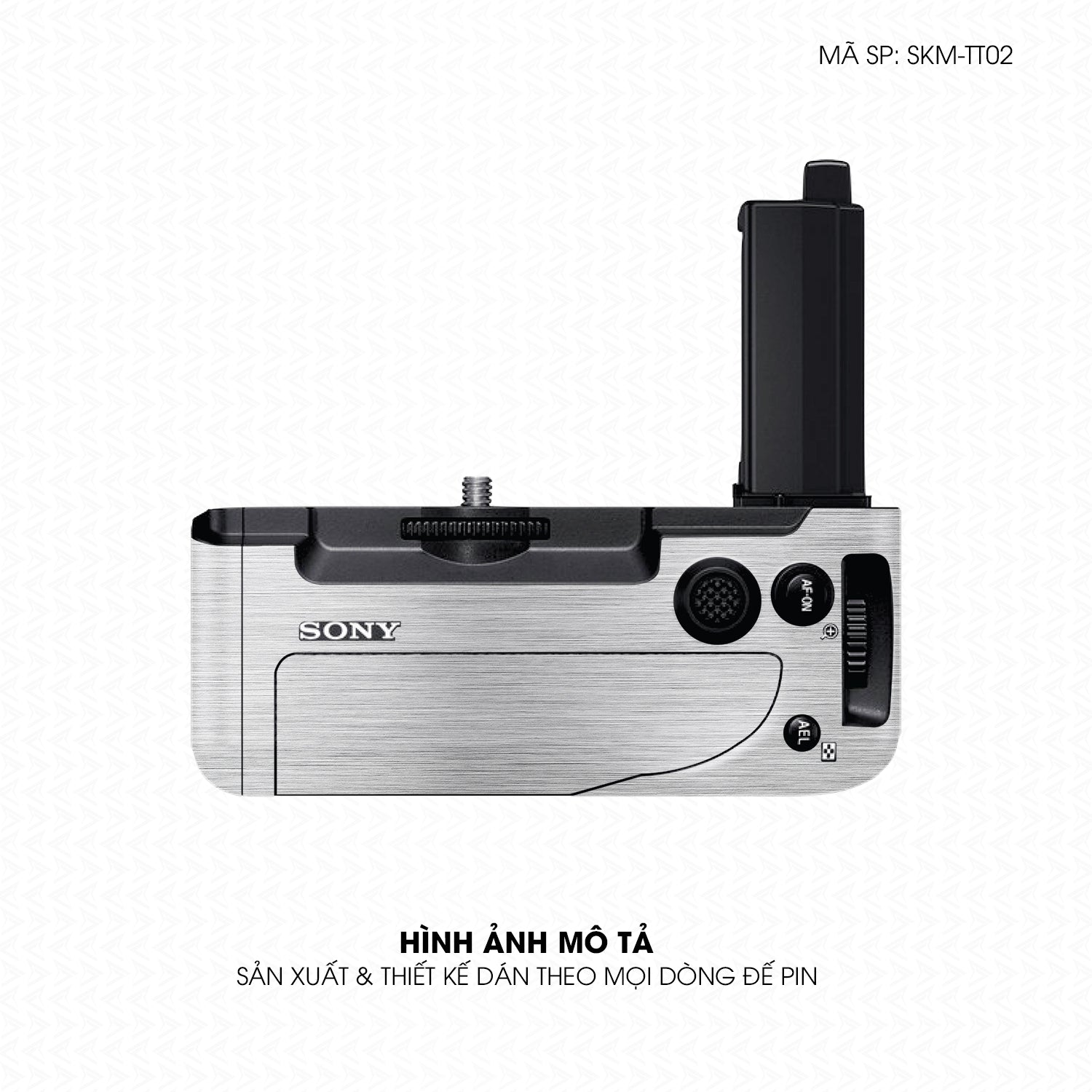 Dán Skin Đế Pin Vân Xước Titan Bạc | SKM-TT02