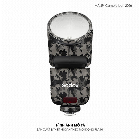 Dán Skin Đèn Flash Vân Nổi Camo Urban 2026 Titan | UVPT31