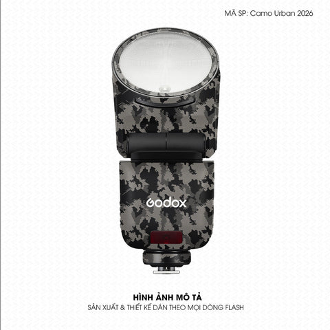 Dán Skin Đèn Flash Vân Nổi Camo Urban 2026 Titan | UVPT31
