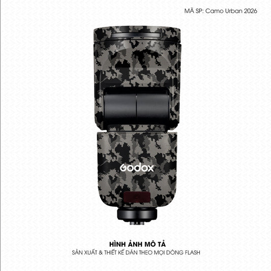 Dán Skin Đèn Flash Vân Nổi Camo Urban 2026 Titan | UVPT31