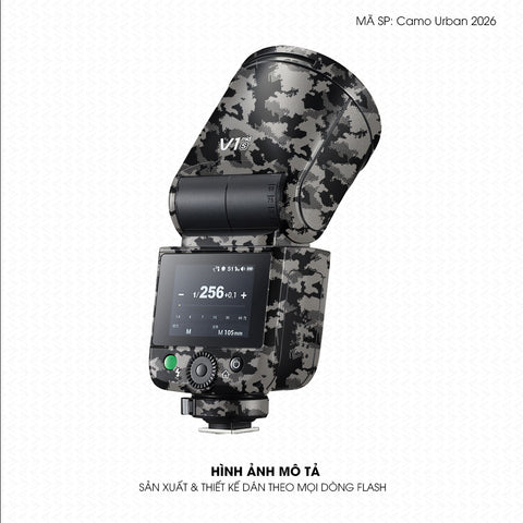Dán Skin Đèn Flash Vân Nổi Camo Urban 2026 Titan | UVPT31