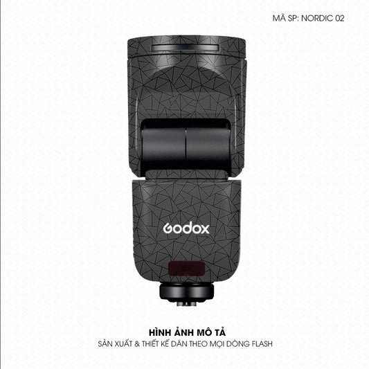 Dán Skin Đèn Flash Vân Nổi Nordic 02 Xám | UVPT33