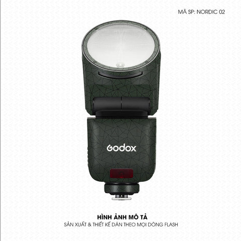 Dán Skin Đèn Flash Vân Nổi Nordic 02 Xanh Midnight | UVPT33
