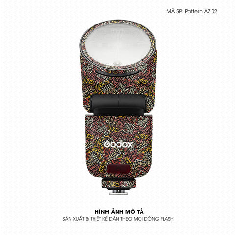 Dán Skin Đèn Flash Vân Nổi Pattern AZ02 Cam Hồng | UVPT34