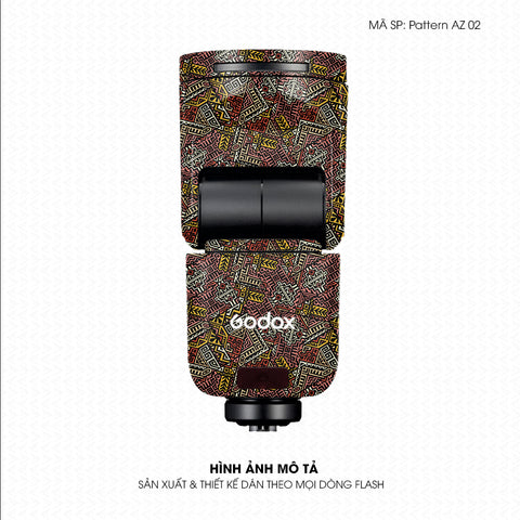Dán Skin Đèn Flash Vân Nổi Pattern AZ02 Cam Hồng | UVPT34