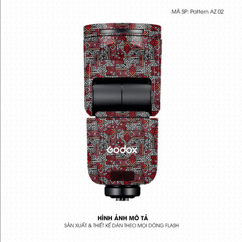Dán Skin Đèn Flash Vân Nổi Pattern AZ02 Đỏ | UVPT34