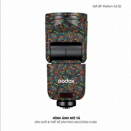 Dán Skin Đèn Flash Vân Nổi Pattern AZ02 Thổ Cẩm | UVPT34
