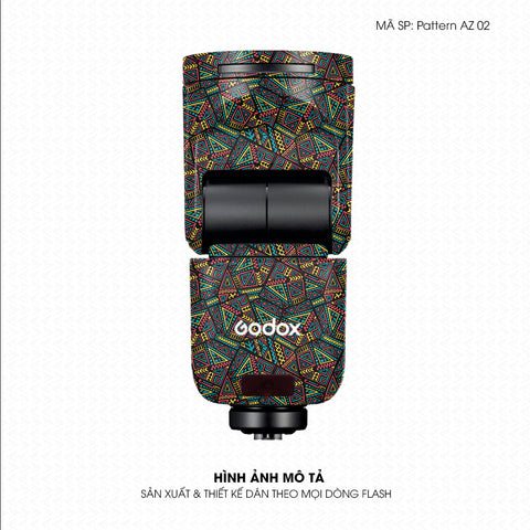 Dán Skin Đèn Flash Vân Nổi Pattern AZ02 Thổ Cẩm | UVPT34