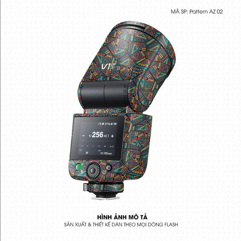 Dán Skin Đèn Flash Vân Nổi Pattern AZ02 Thổ Cẩm | UVPT34