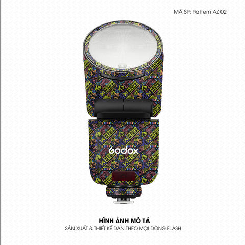 Dán Skin Đèn Flash Vân Nổi Pattern AZ02 Xanh Neon | UVPT34