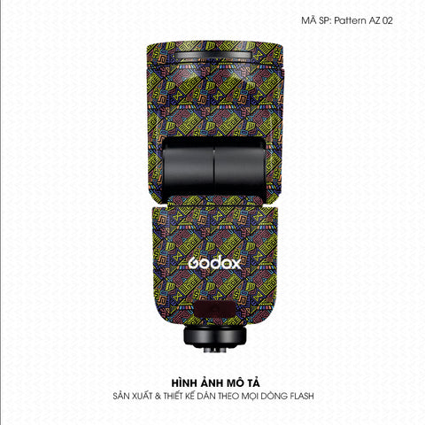 Dán Skin Đèn Flash Vân Nổi Pattern AZ02 Xanh Neon | UVPT34
