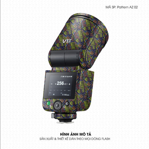 Dán Skin Đèn Flash Vân Nổi Pattern AZ02 Xanh Neon | UVPT34