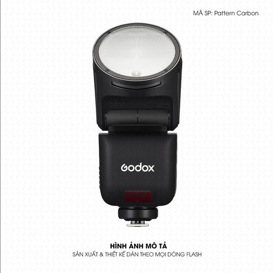 Dán Skin Đèn Flash Vân Nổi Pattern Carbon 02 | UVPT35
