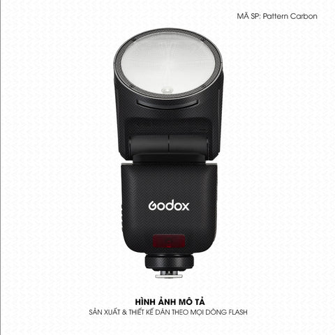 Dán Skin Đèn Flash Vân Nổi Pattern Carbon 02 | UVPT35