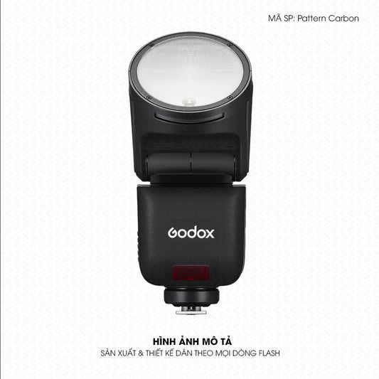 Dán Skin Đèn Flash Vân Nổi Pattern Carbon 03 | UVPT35