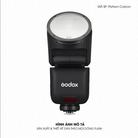 Dán Skin Đèn Flash Vân Nổi Pattern Carbon 03 | UVPT35