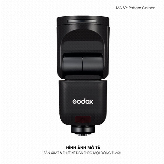 Dán Skin Đèn Flash Vân Nổi Pattern Carbon 03 | UVPT35