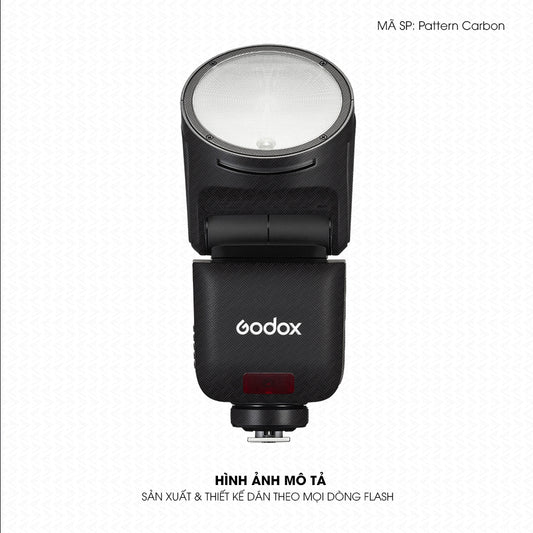 Dán Skin Đèn Flash Vân Nổi Pattern Carbon 04 | UVPT35
