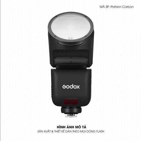 Dán Skin Đèn Flash Vân Nổi Pattern Carbon 04 | UVPT35