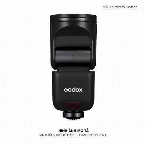 Dán Skin Đèn Flash Vân Nổi Pattern Carbon 04 | UVPT35