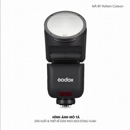 Dán Skin Đèn Flash Vân Nổi Pattern Carbon 05 | UVPT35