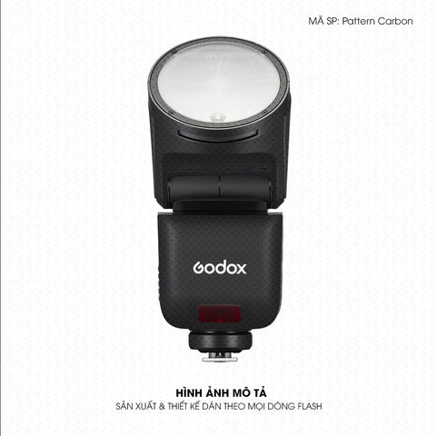 Dán Skin Đèn Flash Vân Nổi Pattern Carbon 05 | UVPT35