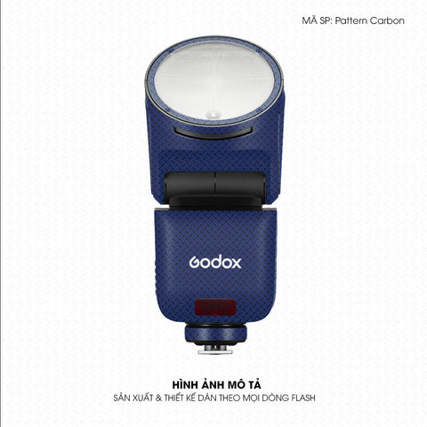 Dán Skin Đèn Flash Vân Nổi Pattern Carbon 05 | UVPT35