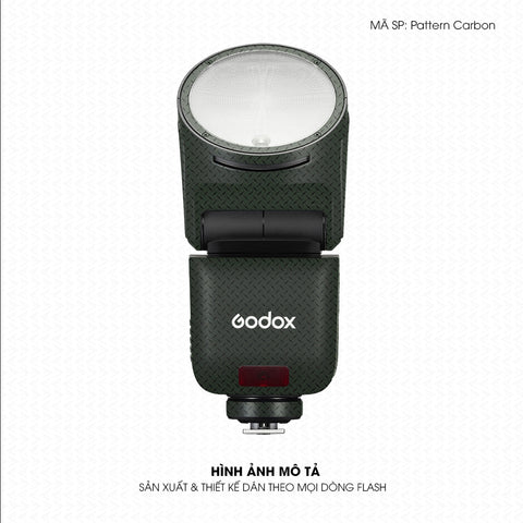 Dán Skin Đèn Flash Vân Nổi Pattern Carbon 05 | UVPT35